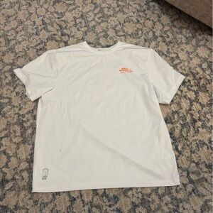 Nike White and Orange Men's Shirt